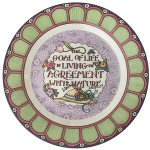 Mary Engelbreit 2001 Plate The Goal of Life is Living in Agreement with Nature